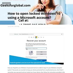 How to open locked Windows 10 using a Microsoft account? - Technology