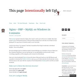 Nginx + PHP + MySQL on Windows in 6 minutes