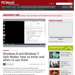 Windows 8 and Windows 7 Safe Modes: How to enter and when to use them