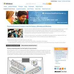 Windows MultiPoint Server 2010 home page