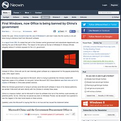 Neowin: Now Office is being banned by China's government