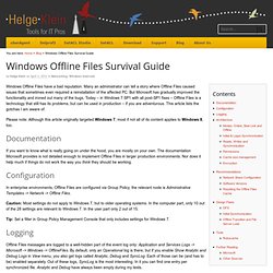 Windows Offline Files Survival Guide