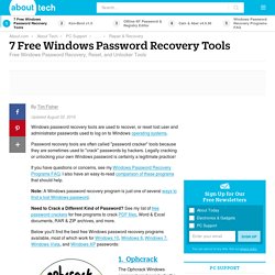 7 Free Windows Password Recovery Tools