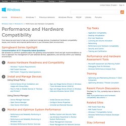 Windows Performance - Hardware Compat, Device, Driver