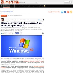 Windows XP : un petit hack assure 5 ans de mises à jour en plus