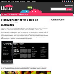 Windows Phone Design Tips #3 - Ubelly