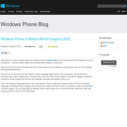 Windows Phone at Mobile World Congress 2012