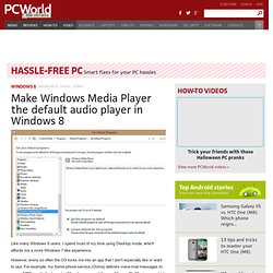 Make Windows Media Player the default audio player in Windows 8