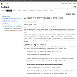 Windows PowerShell Profiles