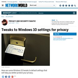Windows 10: Privacy tips and tricks