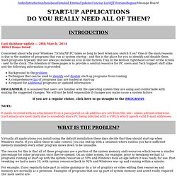 Start-Up Applications Windows