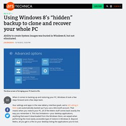 Using Windows 8′s “hidden” backup to clone and recover your whole PC
