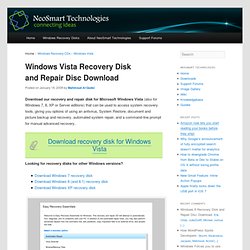 Windows Vista Recovery Disc Download — The NeoSmart Files