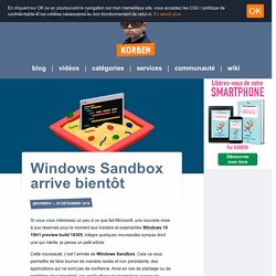 Windows Sandbox arrive bientôt