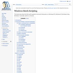 Windows Batch Scripting