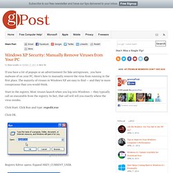 Windows XP Security: Manually Remove Viruses from Your PC