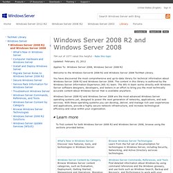 Windows Server 2008 and Windows Server 2008 R2
