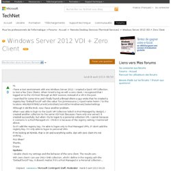 Windows Server 2012 VDI + Zero Client