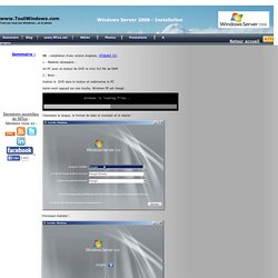 Windows Server 2008 - Installation