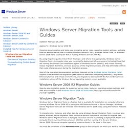 Windows Server Migration Tools and Guides