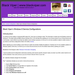 » Black Viper’s Windows 8 Service Configurations
