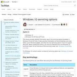 Windows 10 servicing options for updates and upgrades (Windows 10)