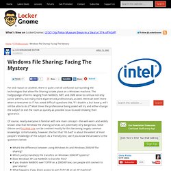 Windows File Sharing: Facing The Mystery ~ IT Professionals