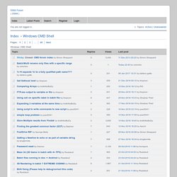 Windows CMD Shell (Page 1) / SS64 Forum