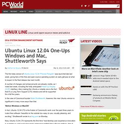 Ubuntu Linux 12.04 One-Ups Windows and Mac, Shuttleworth Says