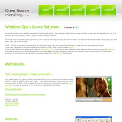 Windows Software - Open.Source - everything ! FREE SOFTWARE !!! for Windows, Linux & Mac