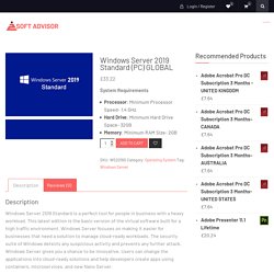 Buy Windows Server 2019 Standard (PC) - a2softadvisor