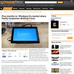 Five months in: Windows 8′s market share finally surpasses desktop Linux