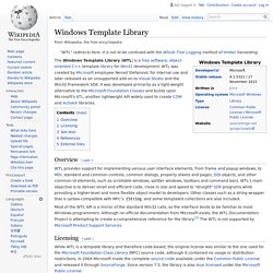 Windows Template Library