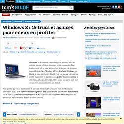 Windows 8 : 15 trucs et astuces pour mieux en profiter