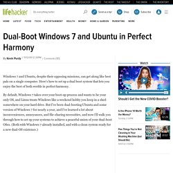 Dual-Boot Windows 7 and Ubuntu in Perfect Harmony