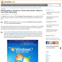 Editor’s “Windows 7 Power Users Guide” eBook is now FREE [UPDATED]