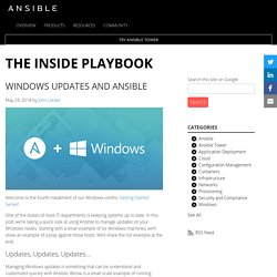 Windows Updates and Ansible