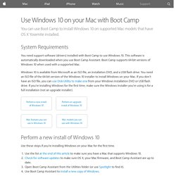 Use Windows 10 on your Mac with Boot Camp