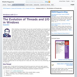 Windows with C++ - The Evolution of Threads and I/O in Windows