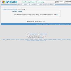 SuperFetch - Windows XP Community - XPHeads