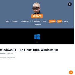 WindowsFX – Le Linux 100% Windows 10