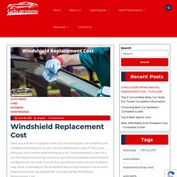 Windshield Replacement Cost