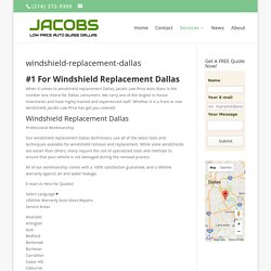 windshield-replacement-dallas - Jacobs Low Price Auto Glass