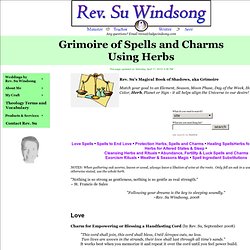 Windsong’s Magical Grimoire of Spells and Charms Using Herbs
