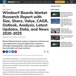 Windsurf Boards Market Research Report with Size, Share, Value, CAGR, Outlook, Analysis, Latest Updates, Data, and News 2020-2025