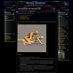 Using Poser for Second Life » Windy Weather » Blog Archive