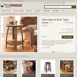 Wine Barrel End Table