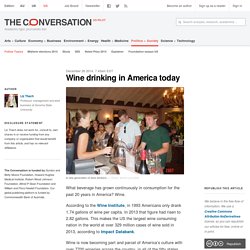 Wine drinking in America today