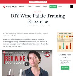 DIY Wine Palate Training Excercise