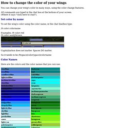 Wing Color Changing Guide